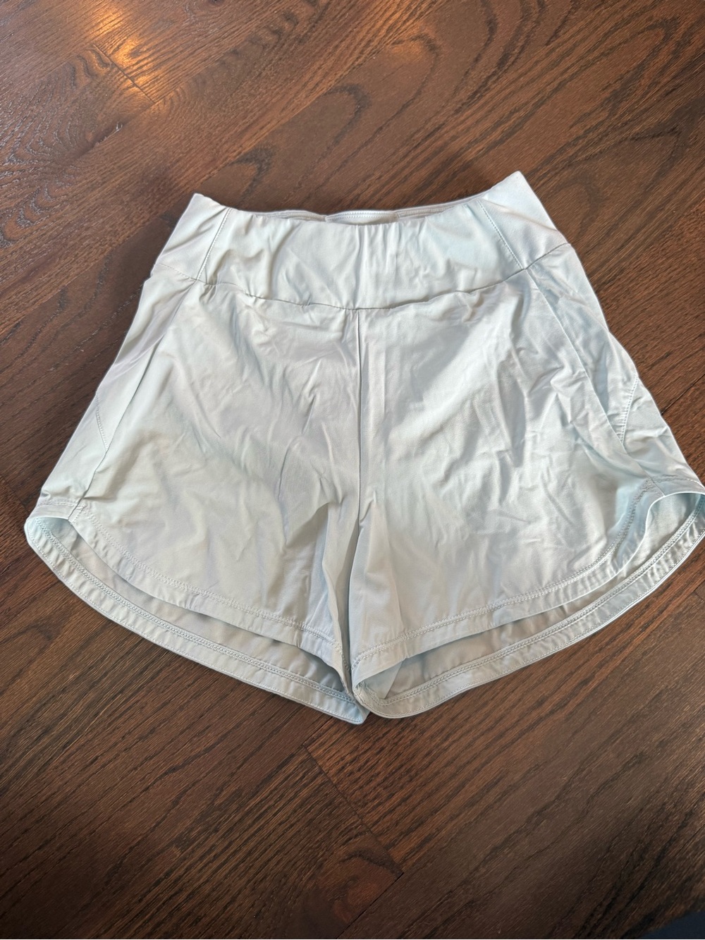 Nike Dri-FIT Women's Light Blue Solid Running Shorts Lined Drawstring Stretch